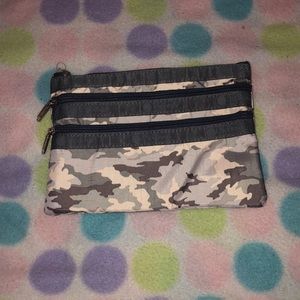 LeSportsac three zip cosmetic camo concert